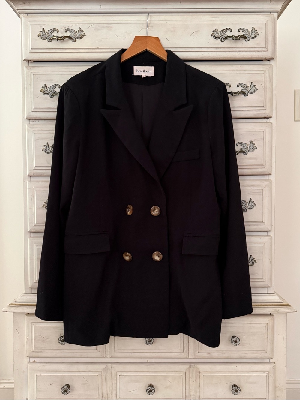 Heartloom Black Double Breasted Blazer